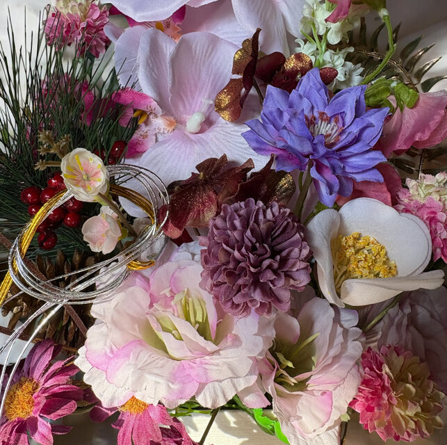 光触媒 人工観葉植物 ウォールグリーン フェイクグリーン 正月アレンジ