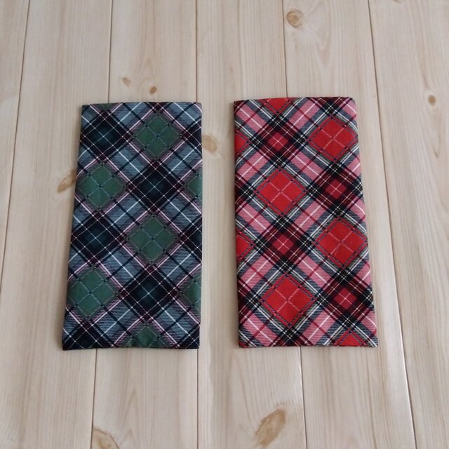携帯ティッシュケース ボックスティッシュから詰替え タータンチェック