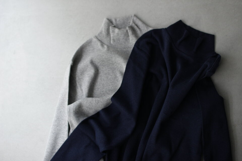 オーガニックコットンハイネック/organic cotton/high neck/heather gray