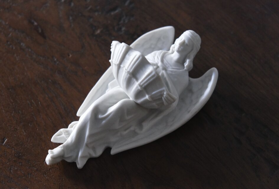 天使 ベニティエ 聖水盤 宗教 ビスク フランス アンティーク 0502292