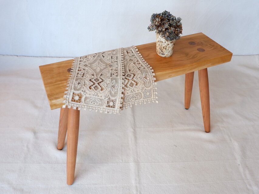 《現品/》一点物》桜のスリムベンチ（耳付) ③