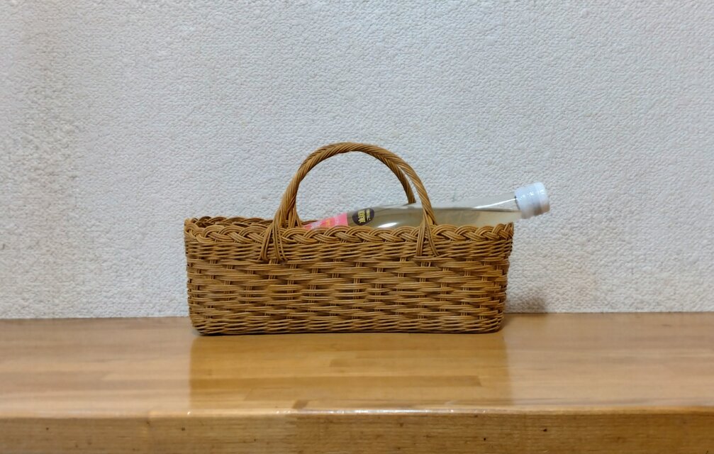 ワインを入れたりしたら素敵な籐かご♡北海道 十勝バスケット90