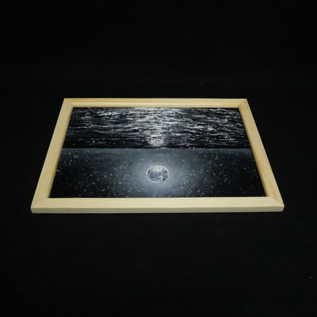 油絵 油彩 油彩画 絵 絵画 【白黒の満月と星空の海】 油絵 油彩 油彩画 絵 絵画 【白黒の満月と星空の海】 絵画 HR 通販