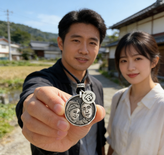 似顔絵 家族記念日 プレゼント 家族写真 記念品 お写真から作る