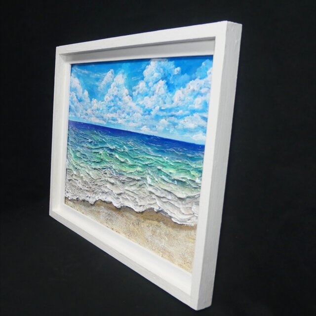 油絵【真夏の海】 | iichi 日々の暮らしを心地よくするハンドメイドや