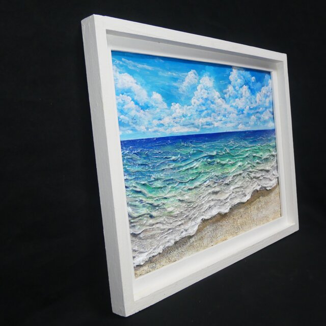 油絵【真夏の海】 | iichi 日々の暮らしを心地よくするハンドメイドや