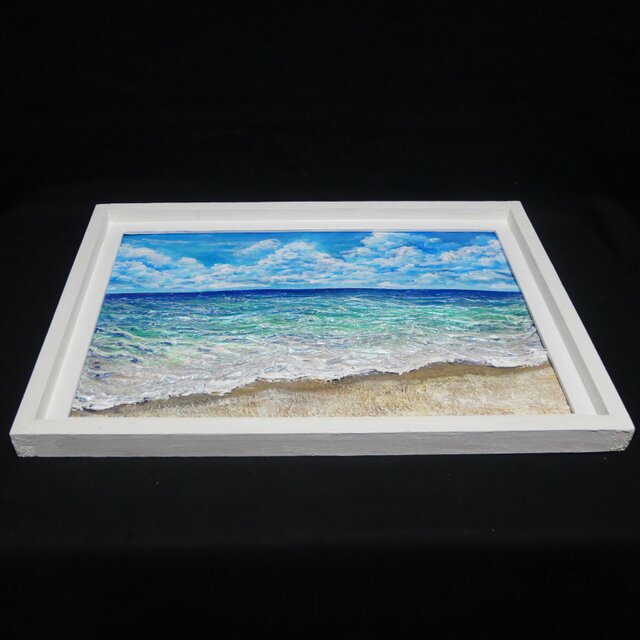 油絵【真夏の海】 | iichi 日々の暮らしを心地よくするハンドメイドや