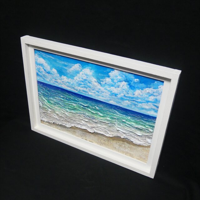 油絵【真夏の海】 | iichi 日々の暮らしを心地よくするハンドメイドや