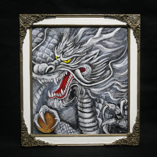 油絵 油彩 油彩画 絵 絵画【白龍】 油絵 油彩 油彩画 絵 絵画【白龍】 | iichi 日々の暮らしを心地よく