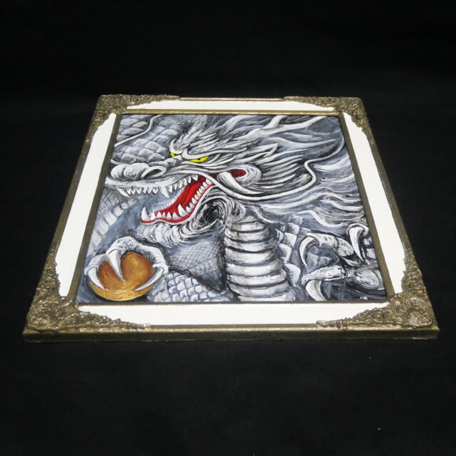 油絵 油彩 油彩画 絵 絵画【白龍】 | iichi 日々の暮らしを心地よく