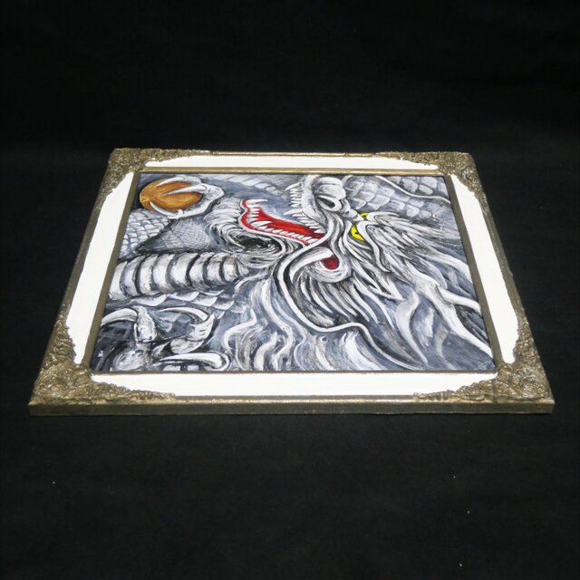 油絵 油彩 油彩画 絵 絵画【白龍】 | iichi 日々の暮らしを心地よく