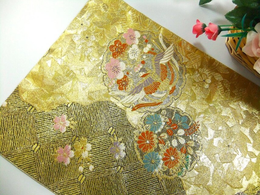 テーブルランナー　吉祥鳳凰　帯リメイク テーブルランナー 吉祥鳳凰 帯リメイク - メルカリ
