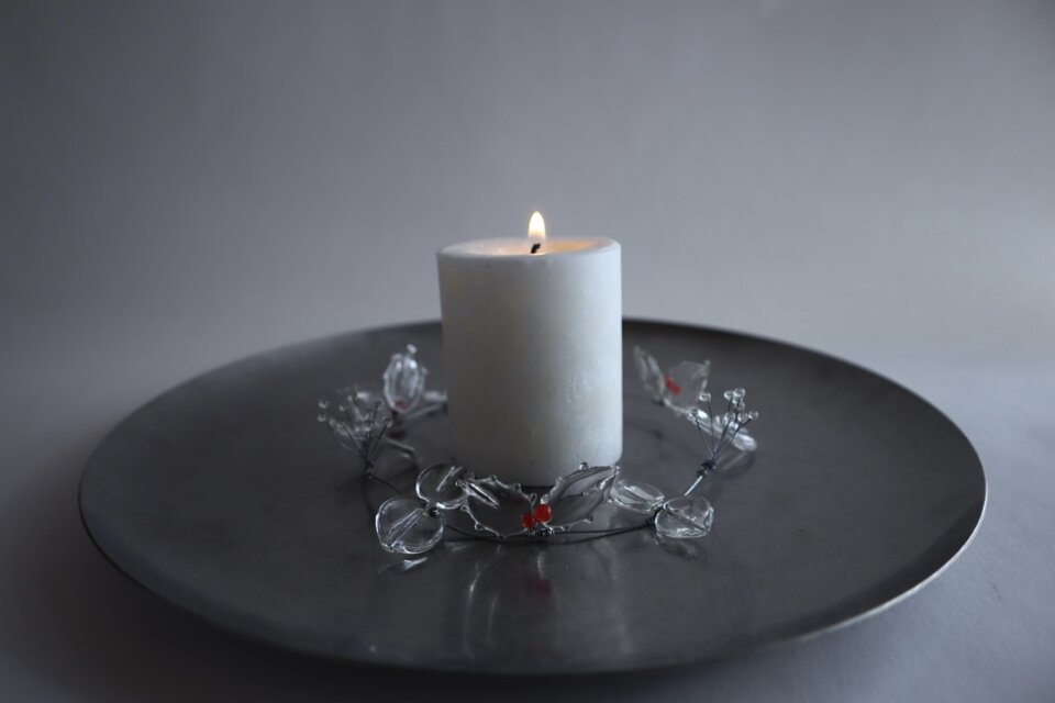 ガラスのクリスマスリース