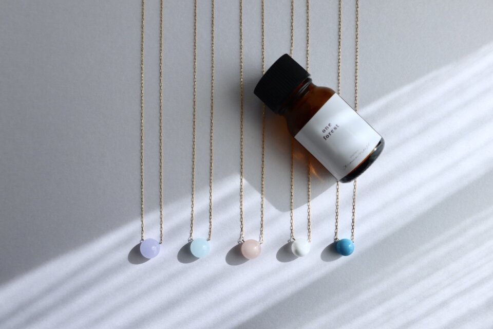 【新色】ガラスのアロマペンダントセット