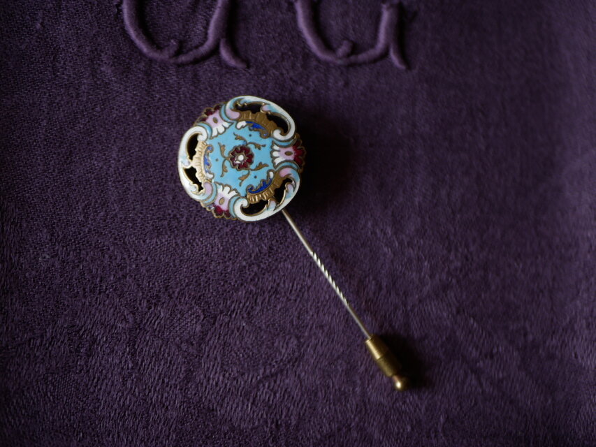 エナメルシリーズ　part.1 ハットピン　フランスアンティーク　アンティークのある暮らし