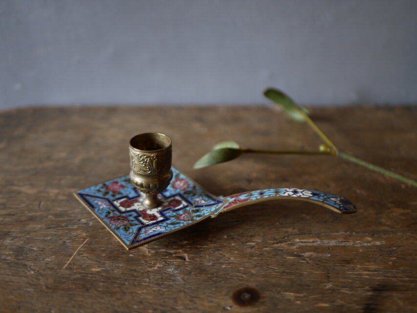 エナメルシリーズ part.2 キャンドルホルダー フランスアンティーク