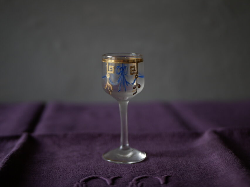 エナメルシリーズ　part.4(c)　リキュールグラス　フランスアンティーク　アンティークのある暮らし