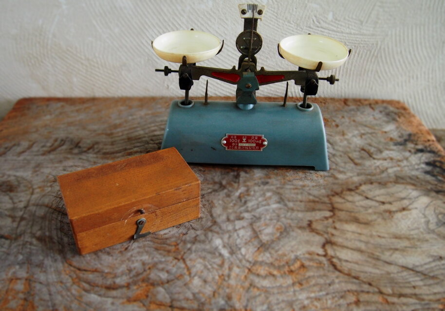 上皿天秤 分銅・錘付き木箱入り | iichi 日々の暮らしを心地よくする
