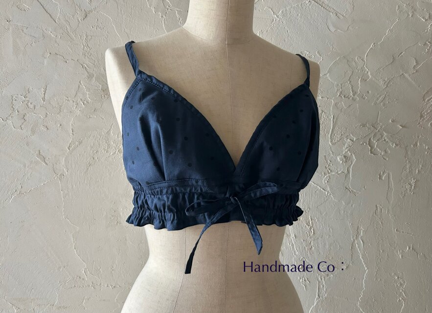 Choose！シンプルな、、ストレスフリー ブラ  : : Blue dots