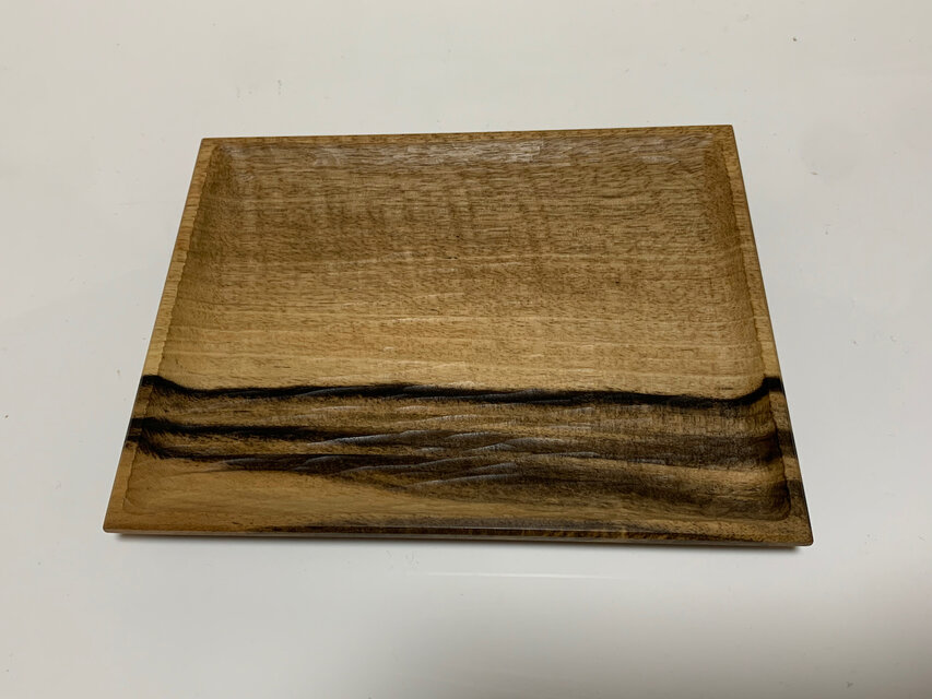 黒柿の角トレイ