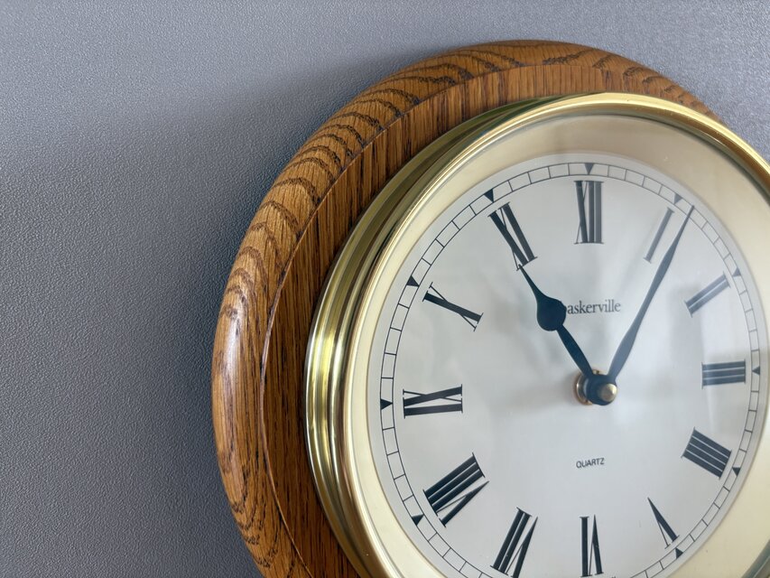 英国の古い掛け時計　England 時計  昭和レトロ　アンティーク　ヴィンテージ