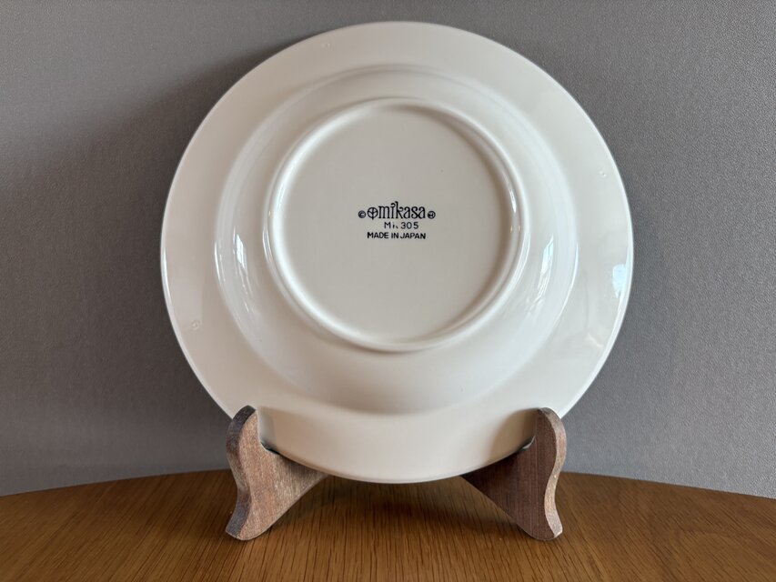 国産の古いスープ皿 カレー皿 Mikasa ミカサ アンティーク皿 昭和