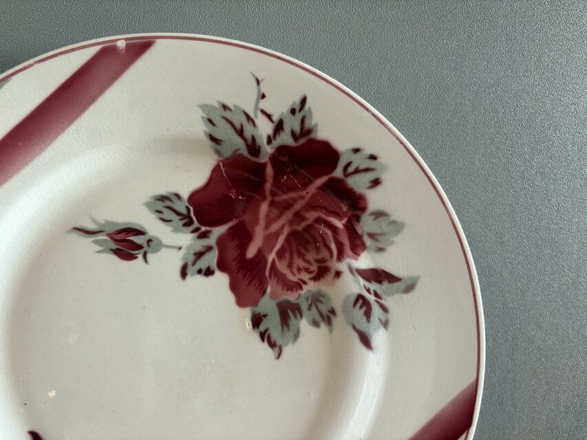ヴィンテージ　アンティーク　DIGOIN　SARREGUEMINES　薔薇　入れ物　3個セット ディゴワン・サルグミンヌDigin Sarruguemines Richelieu 薔薇の