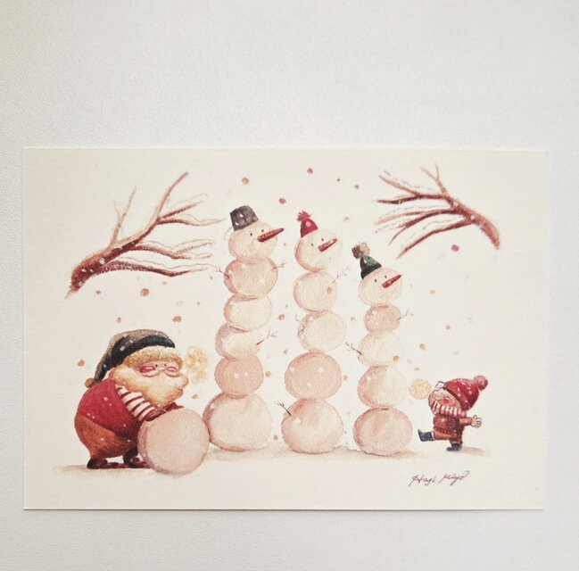 12月～2月に使える冬のポストカード6枚セット*2026年 | iichi 日々の