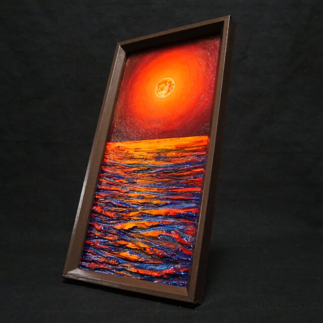 油絵 長方形ミニ絵画【神秘的な夜】 | iichi 日々の暮らしを心地よく