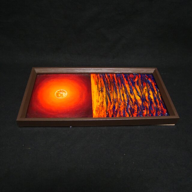 油絵 長方形ミニ絵画【神秘的な夜】 | iichi 日々の暮らしを心地よく