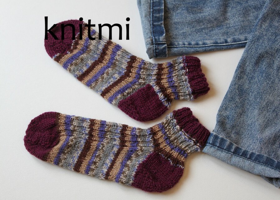 【洗濯機OK】冷えない靴下　ドイツウール＜男女兼用＞　手編み　靴下