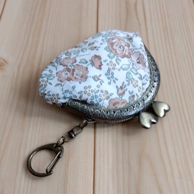 リバティ がま口ミニポーチ コインケース キーホルダー 8.5cm口金
