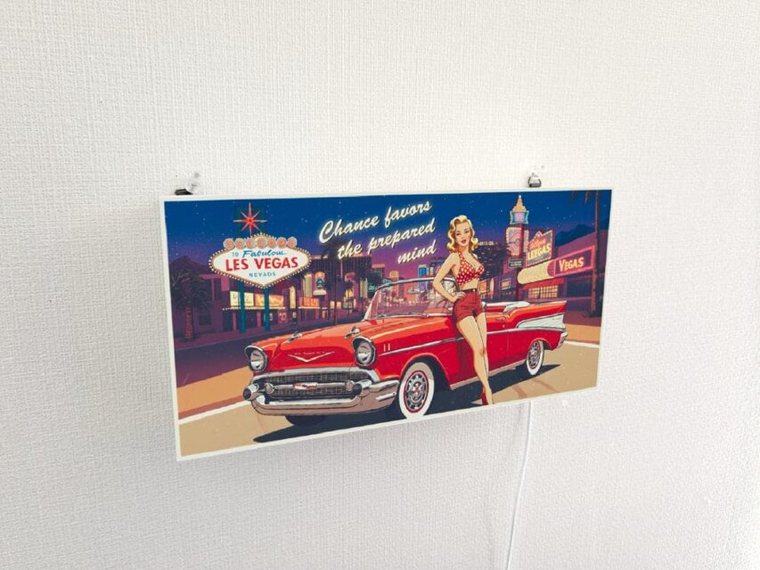 オーダー無料】アメ車 ラスベガス ピンナップガール ガレージ