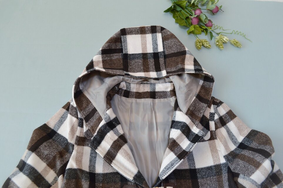 総裏チェック柄大人可愛いダブルコート♪ | iichi 日々の暮らしを