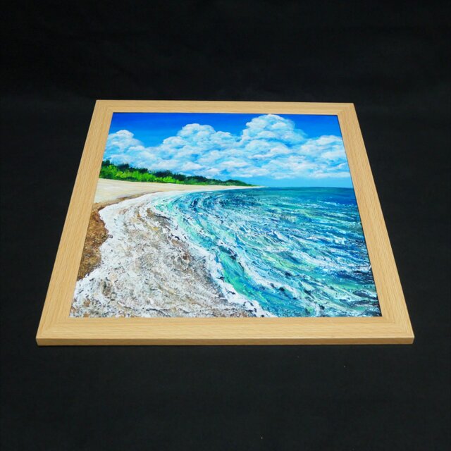油絵【真夏の海】 | iichi 日々の暮らしを心地よくするハンドメイドや