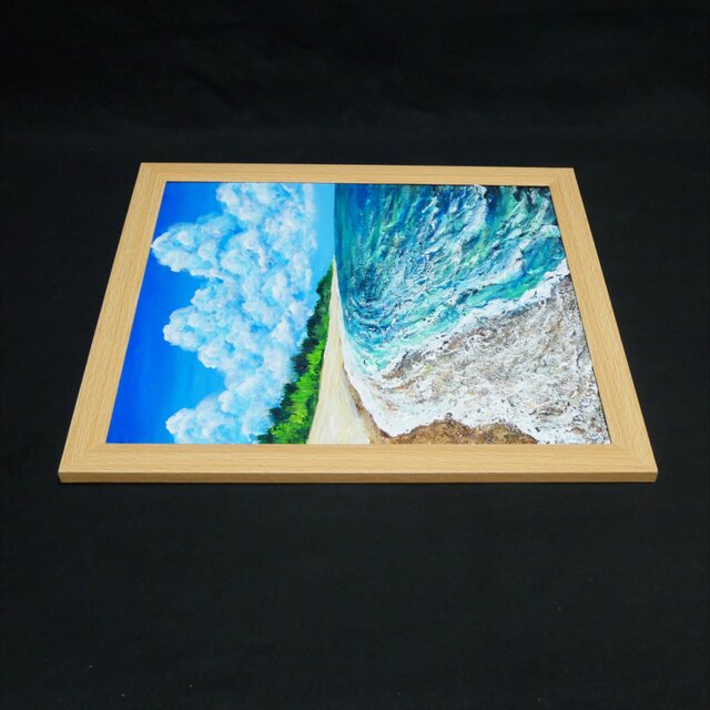 油絵　5000円 油絵【真夏の海】 | iichi 日々の暮らしを心地よくするハンドメイドや