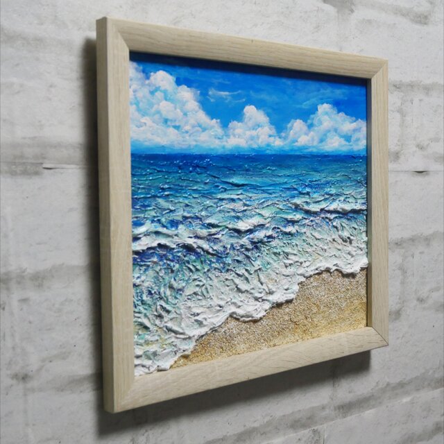 油絵 【真夏の海】 | iichi 日々の暮らしを心地よくするハンドメイドや
