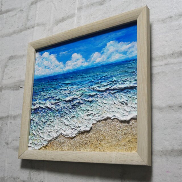 油絵 【真夏の海】 | iichi 日々の暮らしを心地よくするハンドメイドや