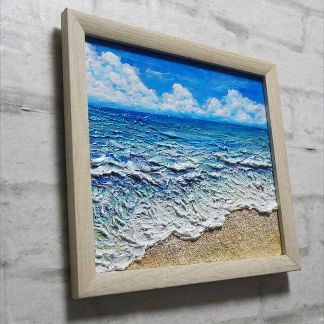 油絵 【真夏の海】 | iichi 日々の暮らしを心地よくするハンドメイドや