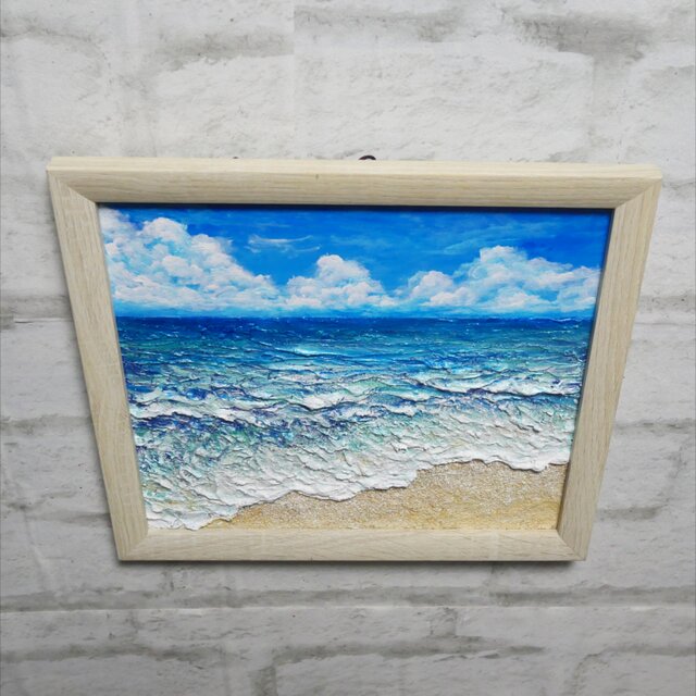 油絵 【真夏の海】 | iichi 日々の暮らしを心地よくするハンドメイドや