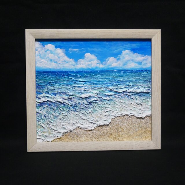 油絵 【真夏の海】 | iichi 日々の暮らしを心地よくするハンドメイドや
