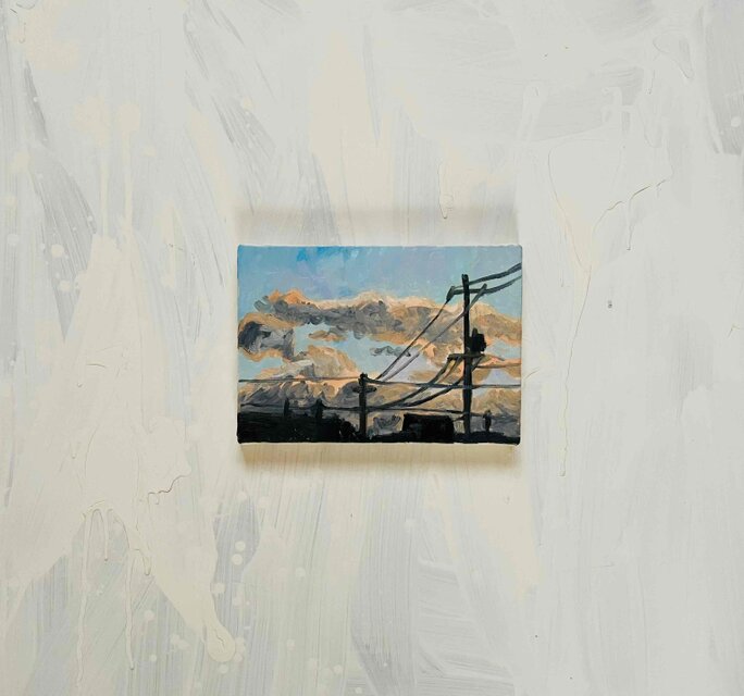 16×23㎝「近所の風景 その1」油彩・原画・サムホールサイズ | iichi