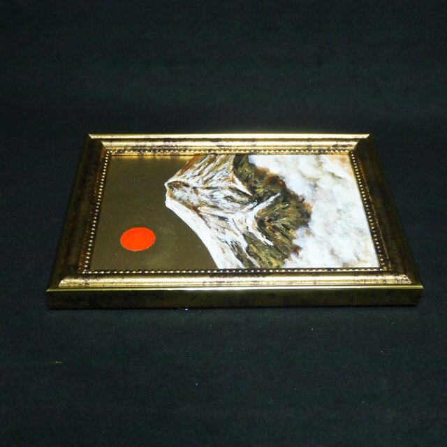 油絵 ミニ絵画【金色の霊峰】 油絵 ミニ絵画【金色の霊峰】 | iichi 日々の暮らしを心地よくする
