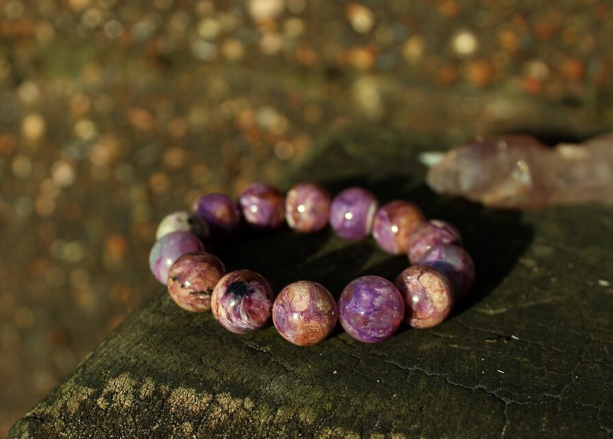 チャロアイトA級 14ミリ ダイナミックなエネルギー、人生の変化の