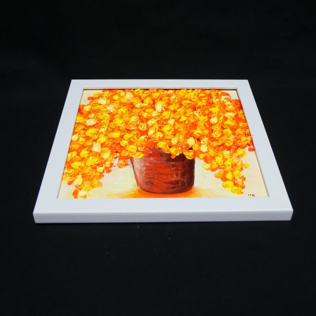 油絵 ミニ絵画【ミモザ】】 | iichi 日々の暮らしを心地よくする