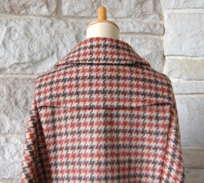 エレガントケープコート】 ロンドンの名探偵 ブラウン系千鳥格子 背