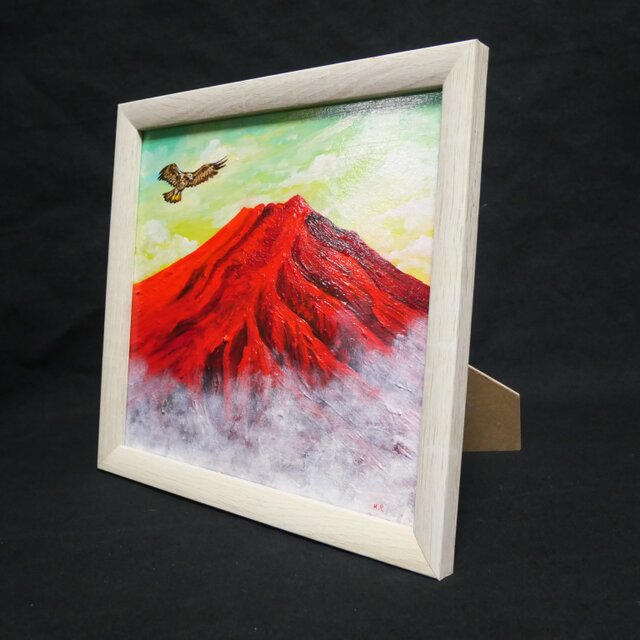 油絵【富士山と鷹】 | iichi 日々の暮らしを心地よくするハンドメイド