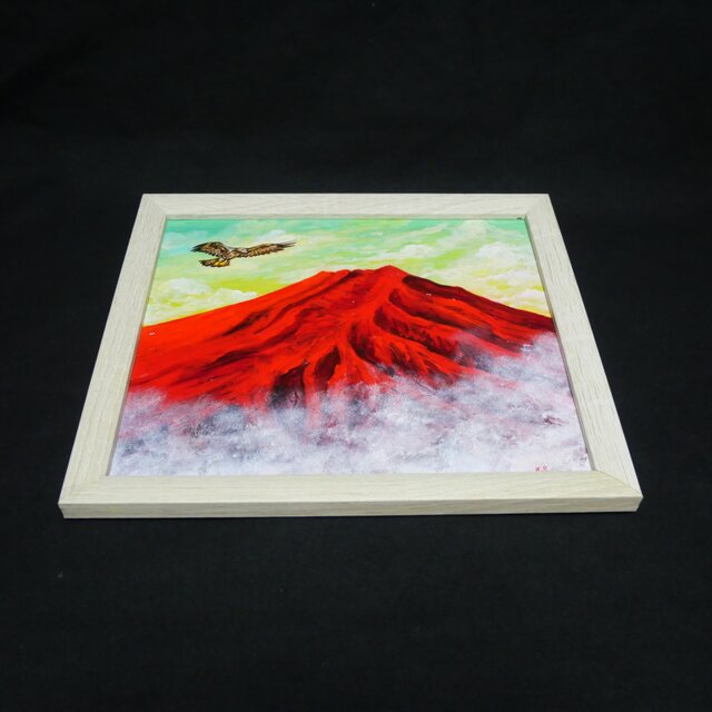 油絵【富士山と鷹】 | iichi 日々の暮らしを心地よくするハンドメイド