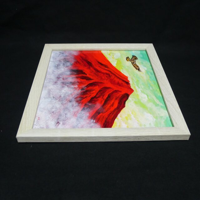 油絵【富士山と鷹】 | iichi 日々の暮らしを心地よくするハンドメイド
