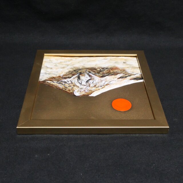 油絵 ミニ絵画【旭日黄金富士】 | iichi 日々の暮らしを心地よくする